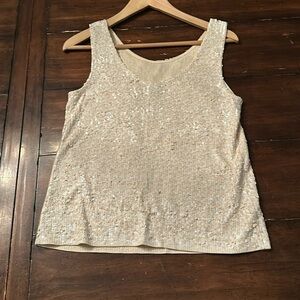 Light Sequin Tank Top